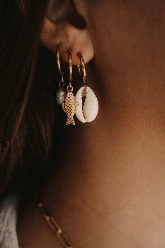 Shell Hoops Earrings