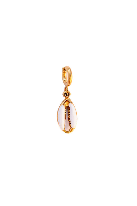 Shell cowrie white charm