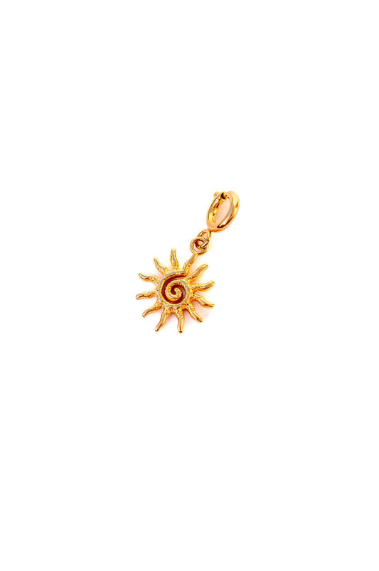 Sun spiral small charm