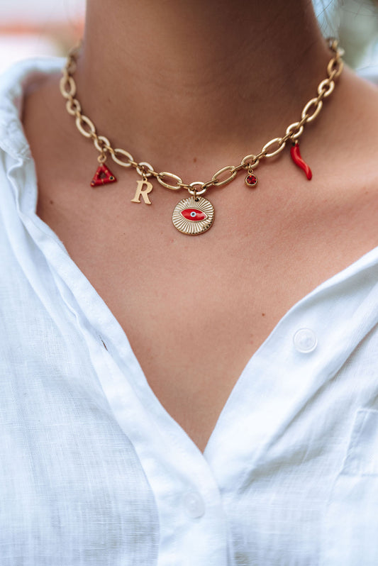 Red Charm Necklace