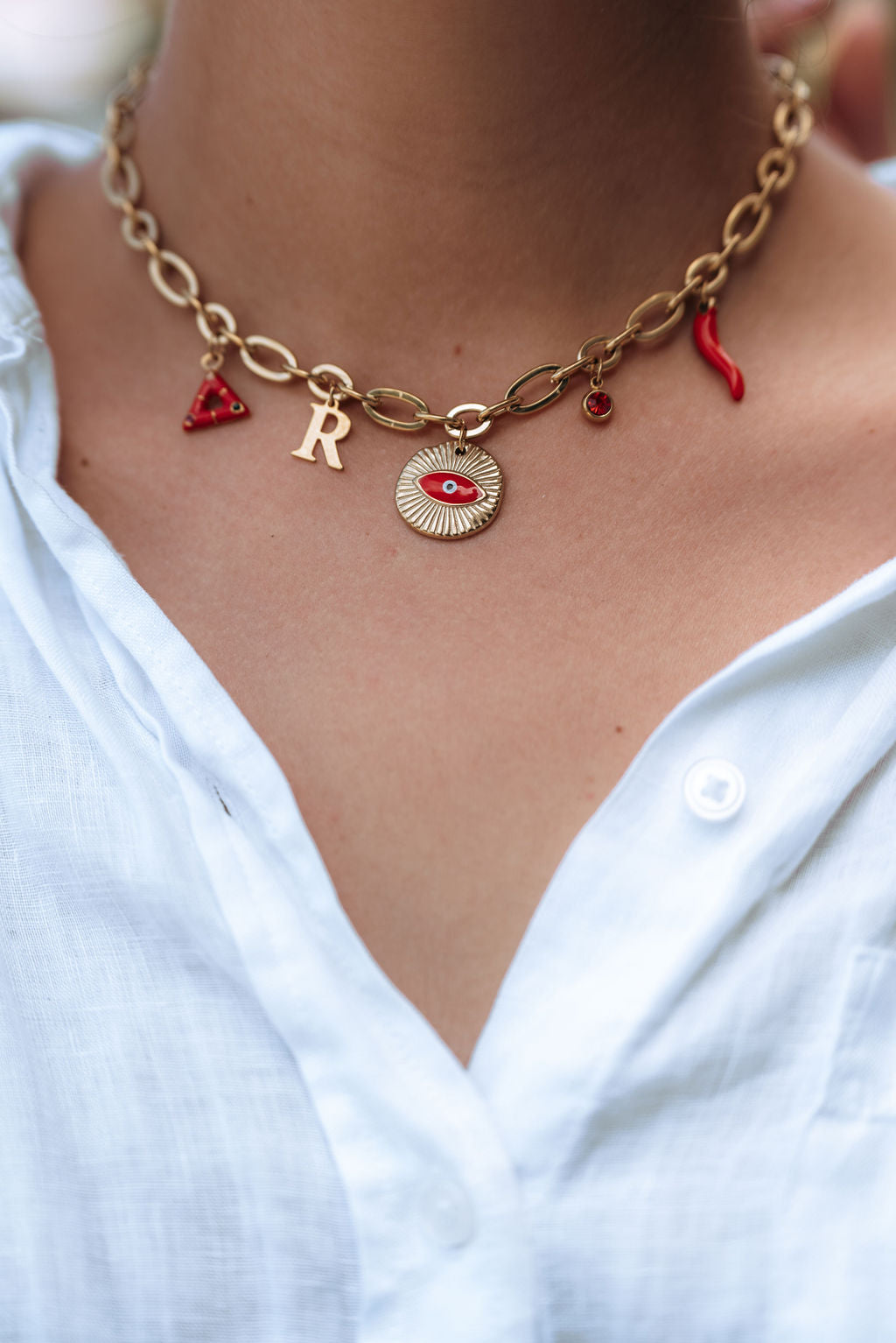 Red Charm Necklace