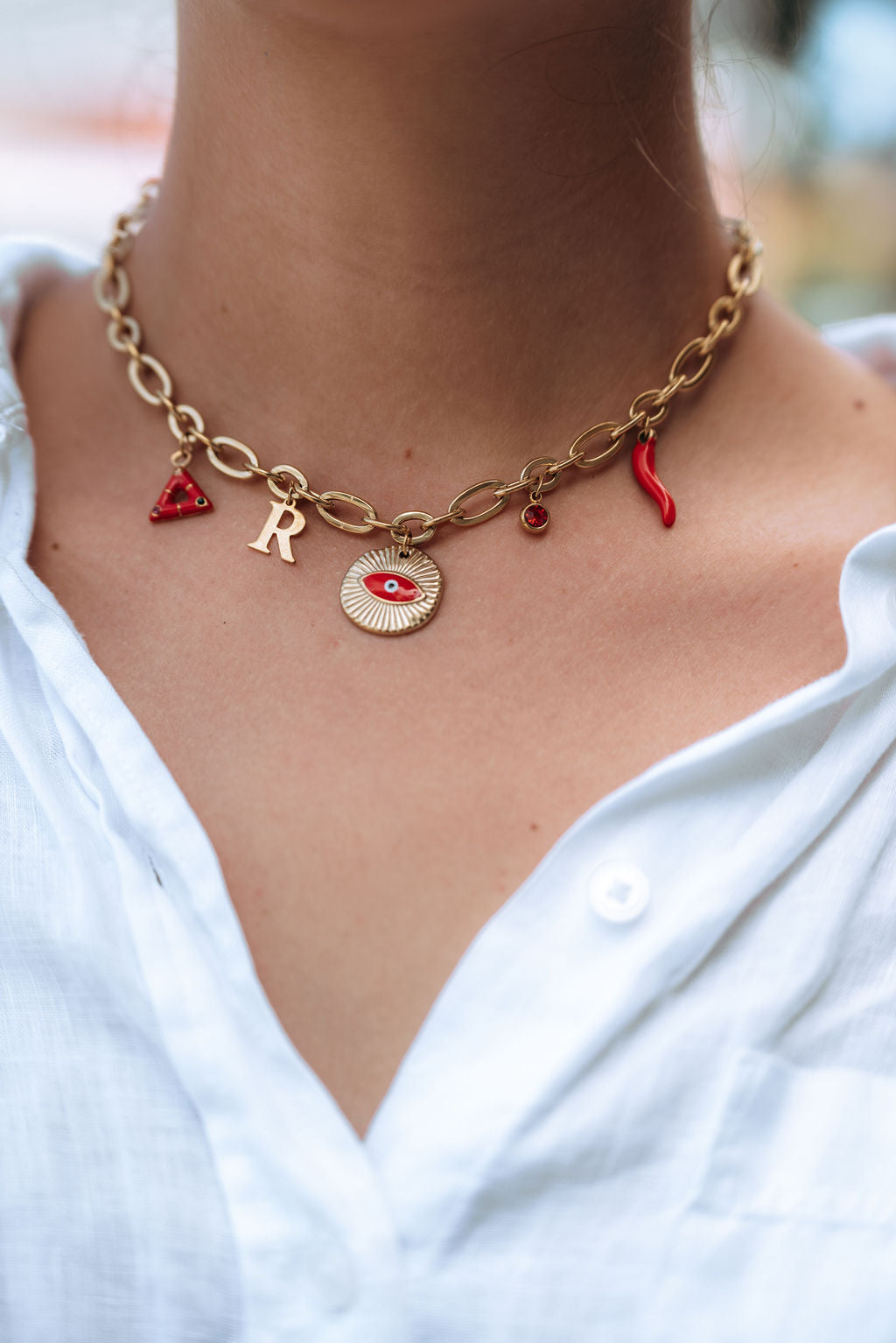 Red Charm Necklace